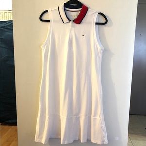 TOMMY HILFIGER DRESS White Sleeveless Tennis-Style